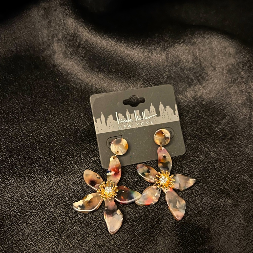 Nicole Miller Flower drop earrings